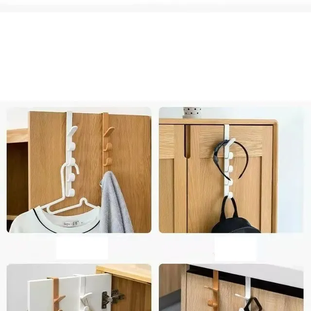 Hanging hanger for clothing through the door