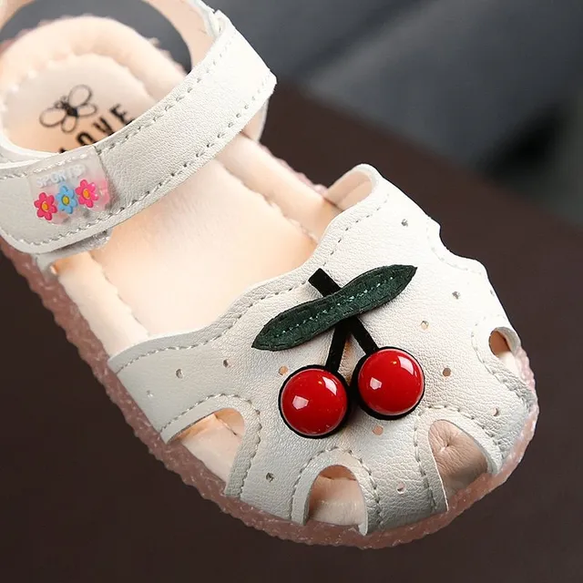 Children's summer sandals with cherries