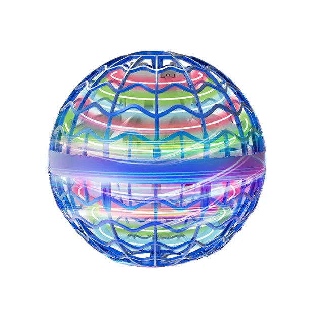 Flying rechargeable ball for children Outdoor and indoor toy for children Flying UFO balls with LEDs Rotary glow ball to play 8.7 cm