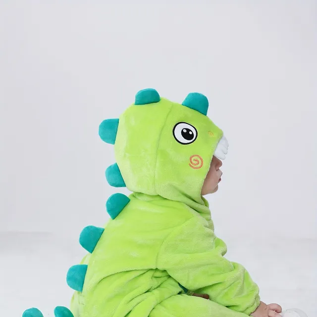 Cute Dino-Hero: Long Sleeve With Hood and Dinosaur Motive For Squirts