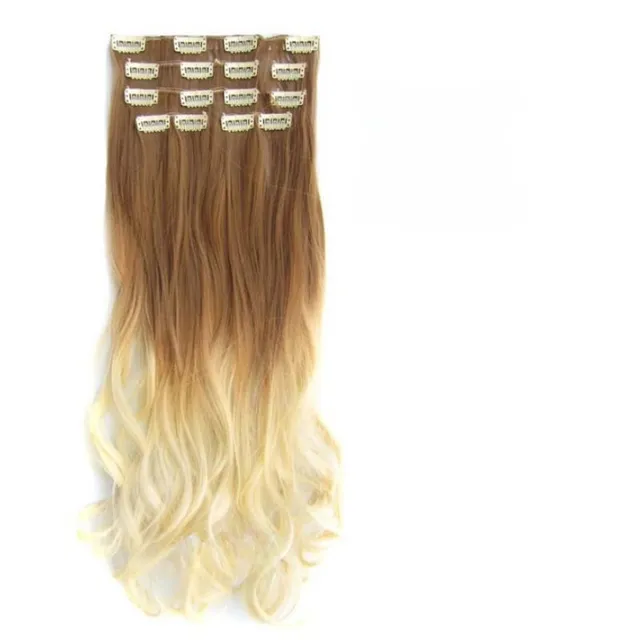 Clip in set STANDARD wavy - shade ombré