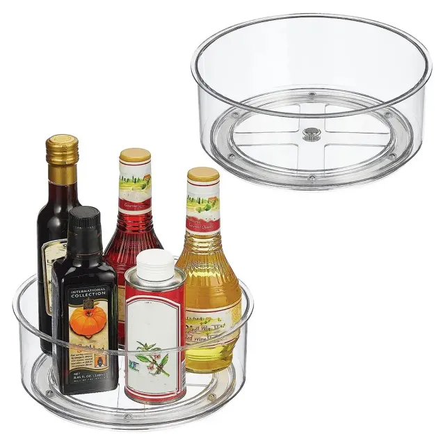 Transparent rotary spice stand with anti-slip treatment - modern decoration