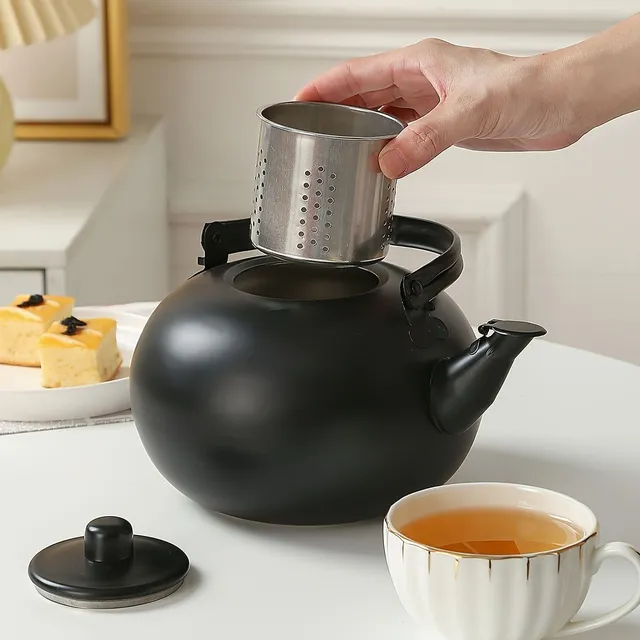 Stainless steel tea kettle with dispenser