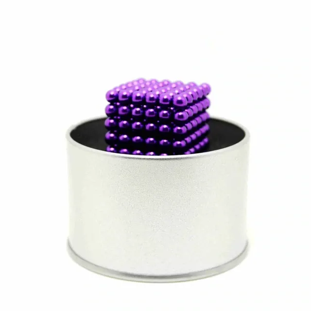 Antistress magnetic balls Neocube - toy for adults d3-purple-beads