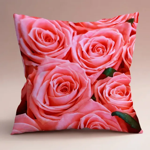 Gentle pillowcase with flower motif 45 x 45 cm