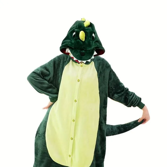 Unisex hot overall pajamas with dinosaur - Ideal for party and cosplay