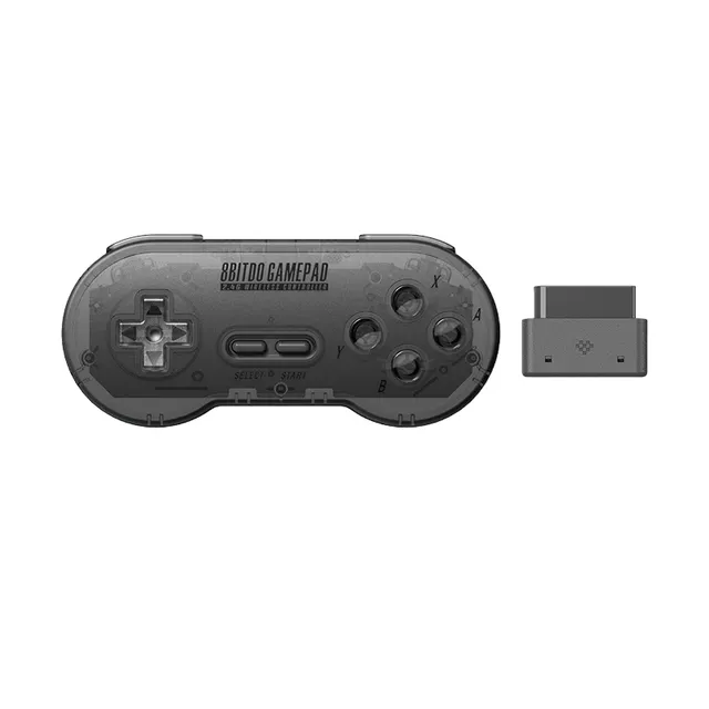 Controler de joc wireless SNES/SFC Gamepad cu receptor 180 mAh, 14,4 x 6,5 x 2,3 cm