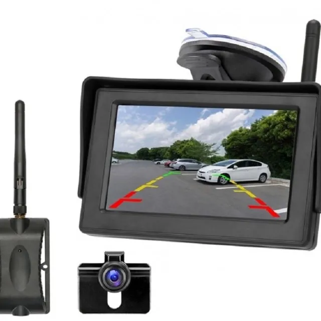 Cameră auto wireless cu monitor LCD