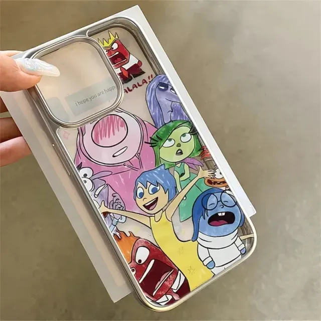 Husă transparentă pentru telefoane iPhone cu motive drăguțe din desenele animate V în cap 2 - Inside Out