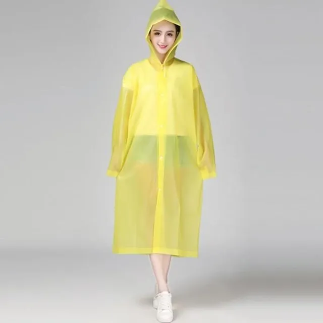 Ladies colourful transparent raincoat