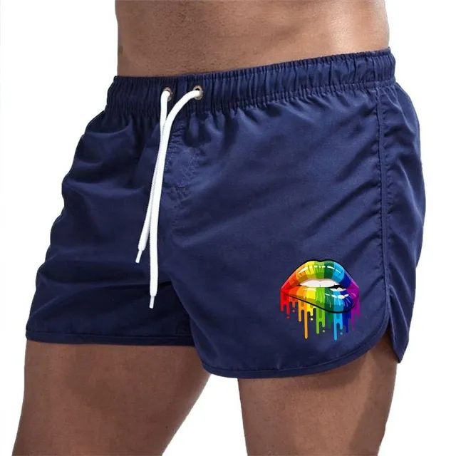 Men's coloured swim shorts - Rainbow