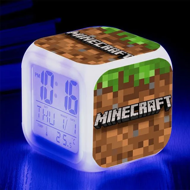 Budzik Minecraft z zegarem cyfrowym z wyświetlaczem LED