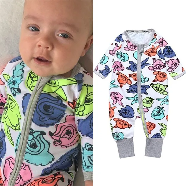 Newborn transitional onesies / pajamas with motif for boys