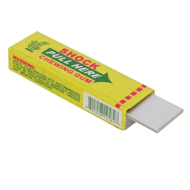 Chewing gum with electric shock