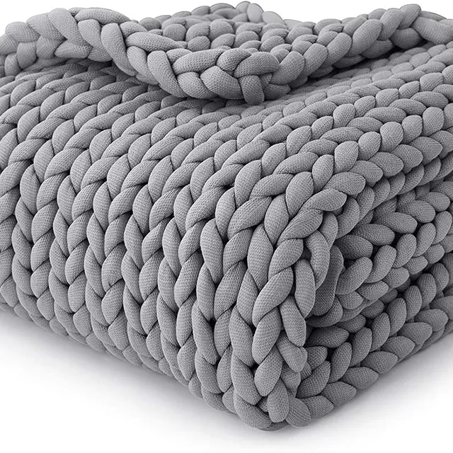 Chunky Knit súlyozott Throw kötött súlyozott takaró