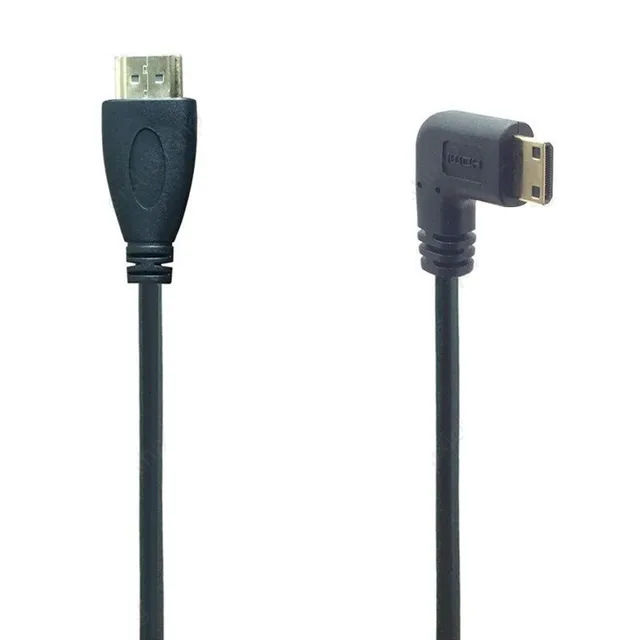 Mini HDMI to HDMI 50 cm curved interconnect cable