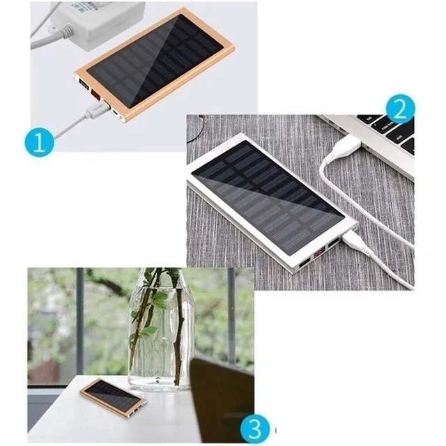 Powerbank solară fără fir cu încărcare USB