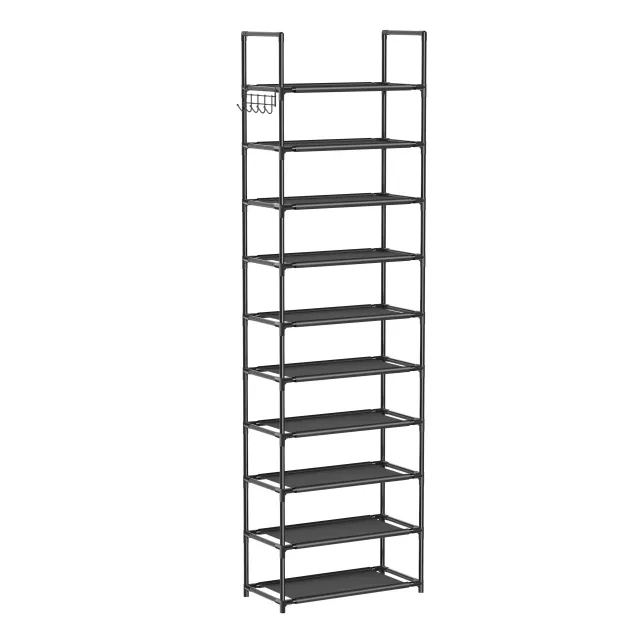 Stylish tall and narrow shoe rack - 10 tiers - economical shoe rack