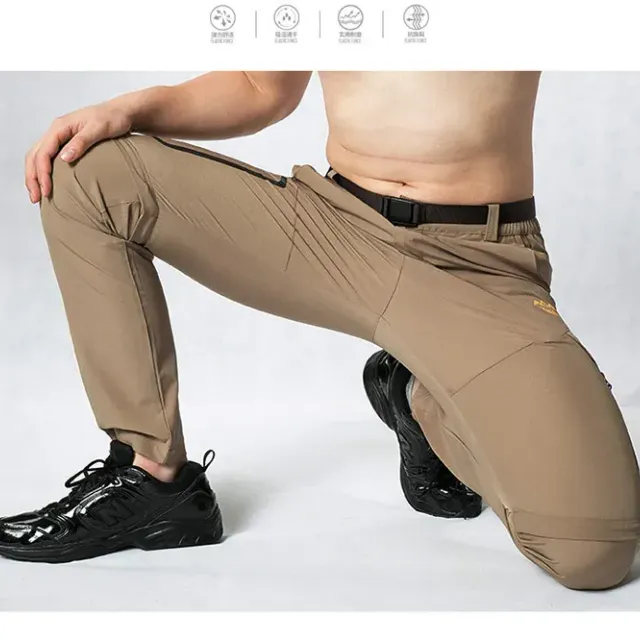 Pánske ultraľahké nákladné nohavice s odnímateľnými nohavicami