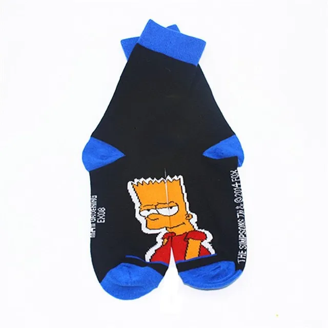 Vtipné bavlněné ponožky s potiskem Simpsonovi