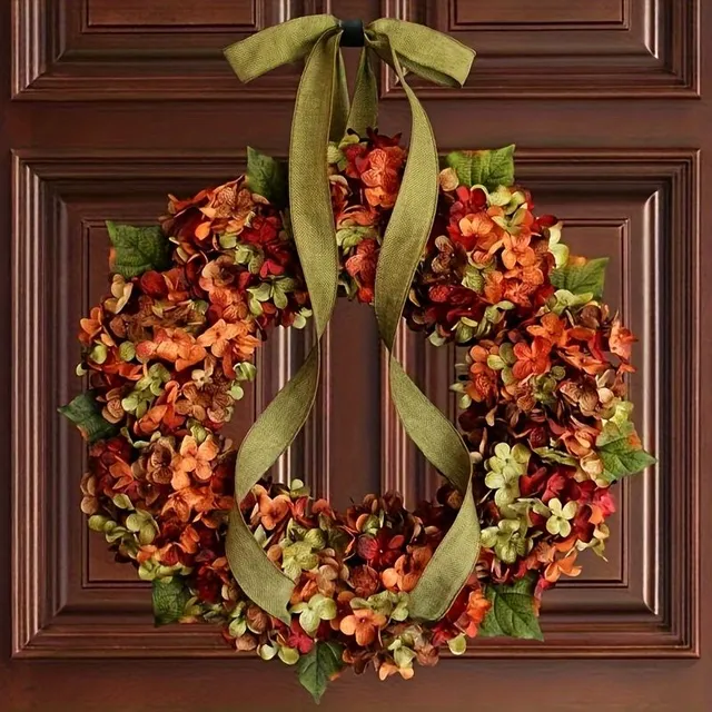 Autumn hydrangea wreath - classic door decoration