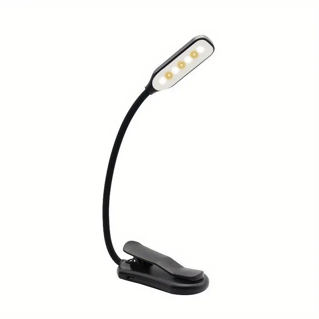 Book reading rechargeable lamp - LED light for comfortable reading in bed - Eye-friendly, with adjustable brightness