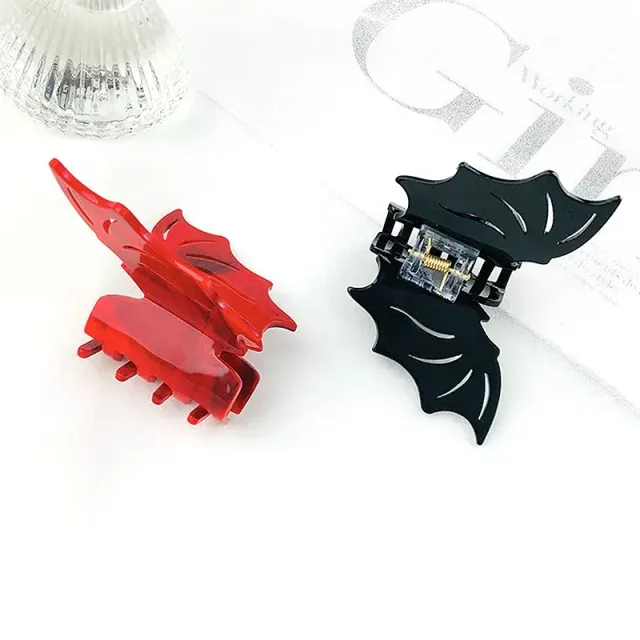 Women's Gothic Single Color Hair Clip in Bat Shape