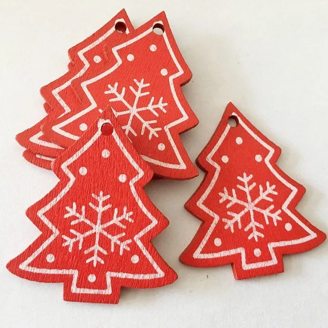 Wooden Christmas Ornaments 10pcs