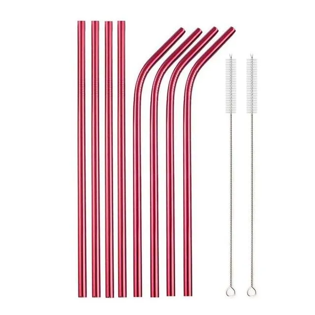 Set of metal straws 8pcs- more colours