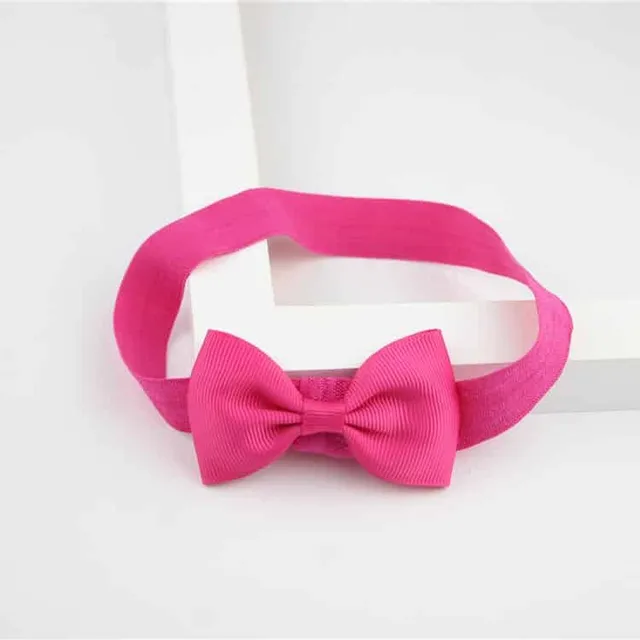 Girl elastic headband with bow