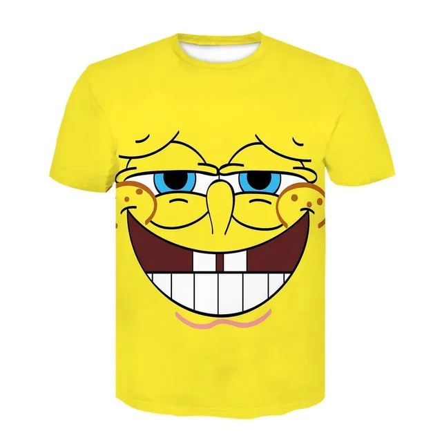 Letnia koszulka unisex z zabawnym nadrukiem 3D SpongeBob