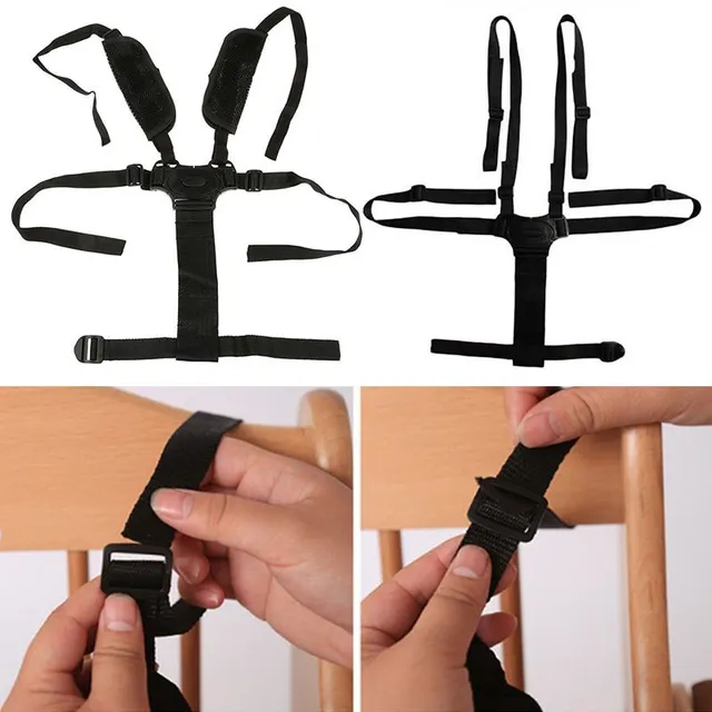 Baby five-point safety belt for stroller