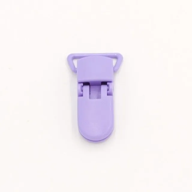 Plastic pacifier clip - 5 pcs fialova