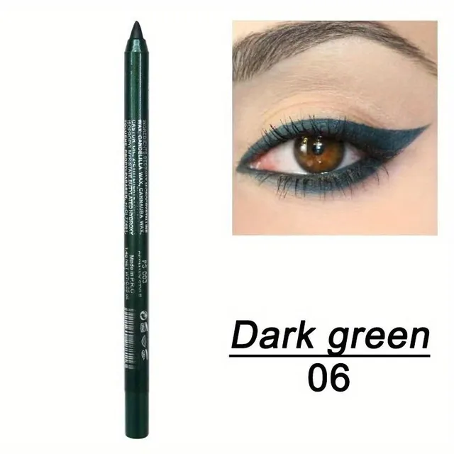 Waterproof pencil for coloured liners, shadows and lips - smudge-free