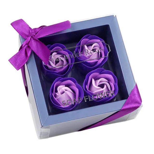 Gift pack of soaps in the shape of flowers