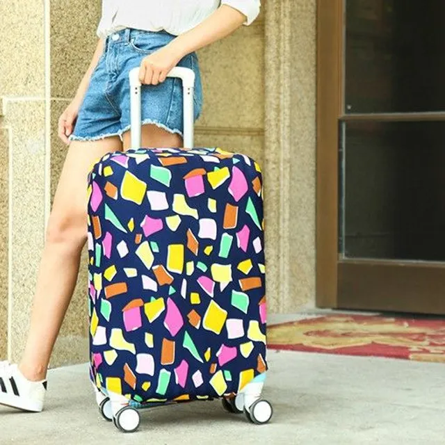 Protective case for suitcase Sutton 4 sizes - coloured cubes