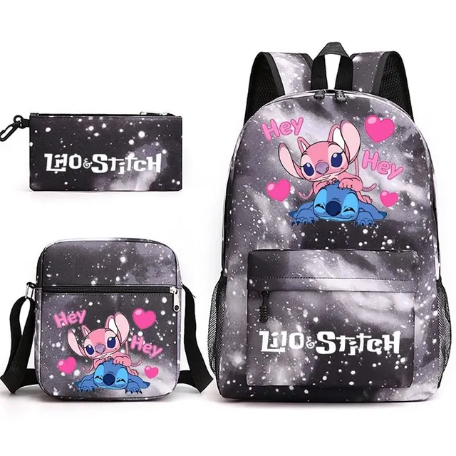 Zestaw szkolny Stitch - plecak i piórnik + torba na ramię