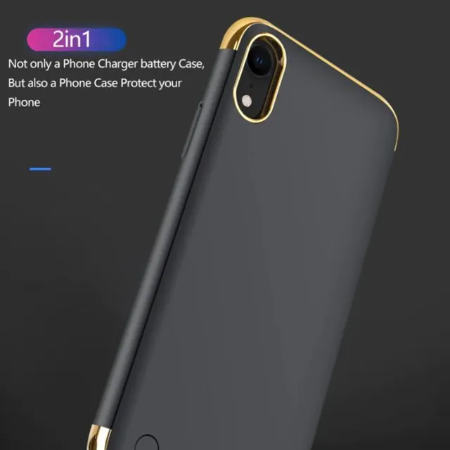 Husă cu baterie externă de 5500 mAh pentru iPhone XS Max - Negru