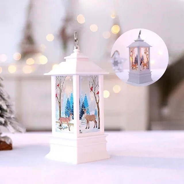 Karácsonyi dekoratív LED lámpa téli motívumokkal