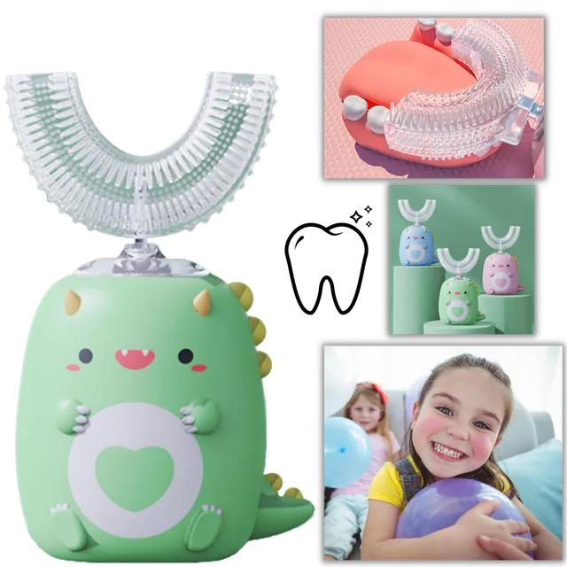 Elektrická zubná kefka v tvare U pre deti