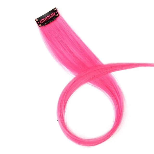 Strand of synthetic hair on clip - various colours