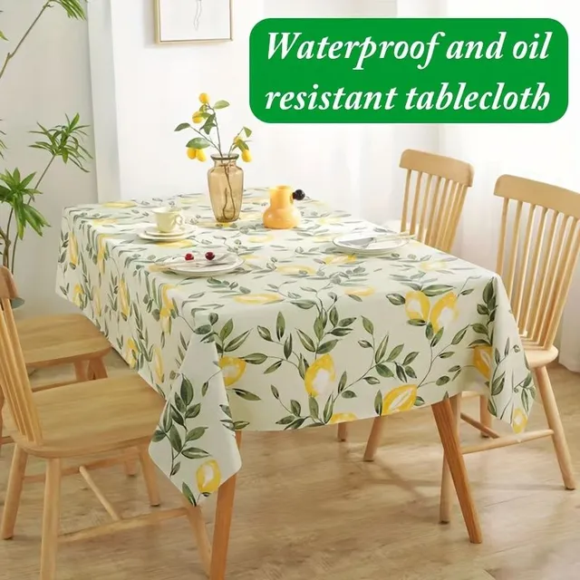 Waterproof and durable PVC tablecloth for dining table, folding table and living room