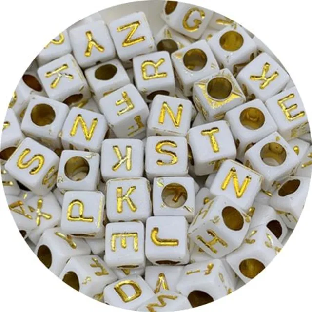 100pcs children's stringing square beads