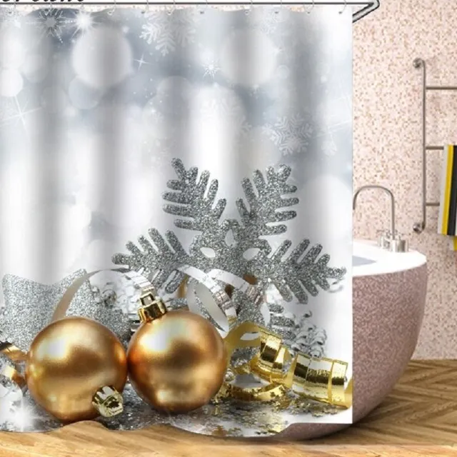 Christmas shower curtain C52