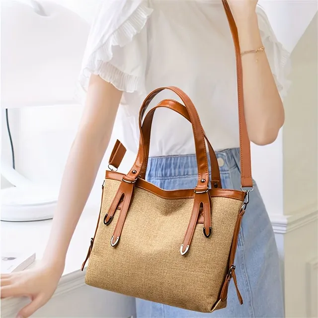 Trendy dámská kabelka typu tote s velkou kapacitou, pohodlná a stylová taška na každodenní nošení