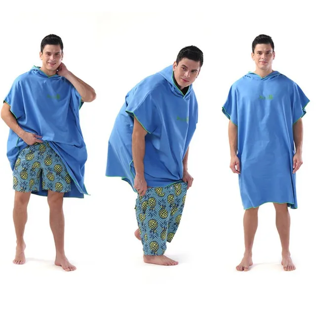 Quick-drying poncho style bathrobe