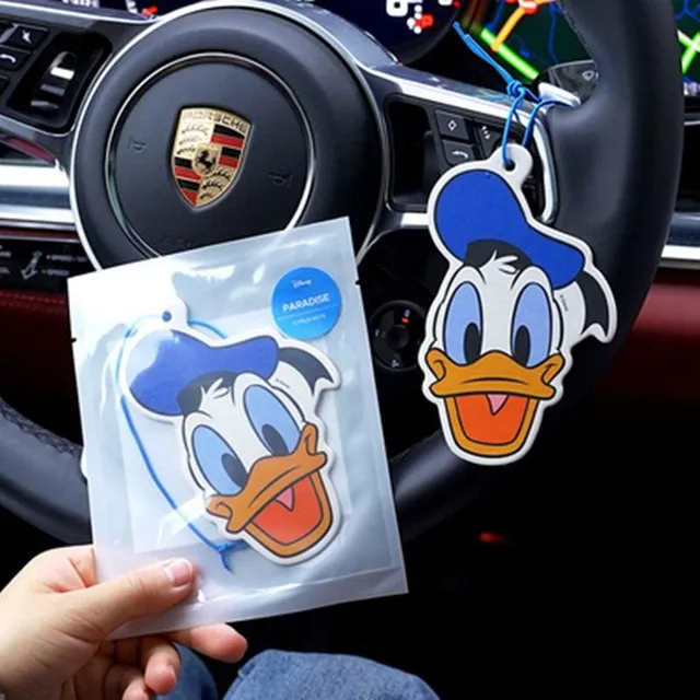 Modern car air freshener with Mickey Mouse Morton motif