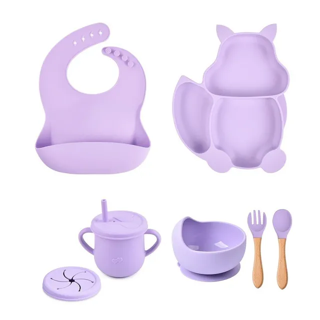 Silicone dishes for toddler - set of 6