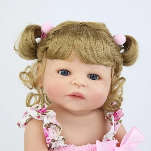 Doll with curly hair 55 cm