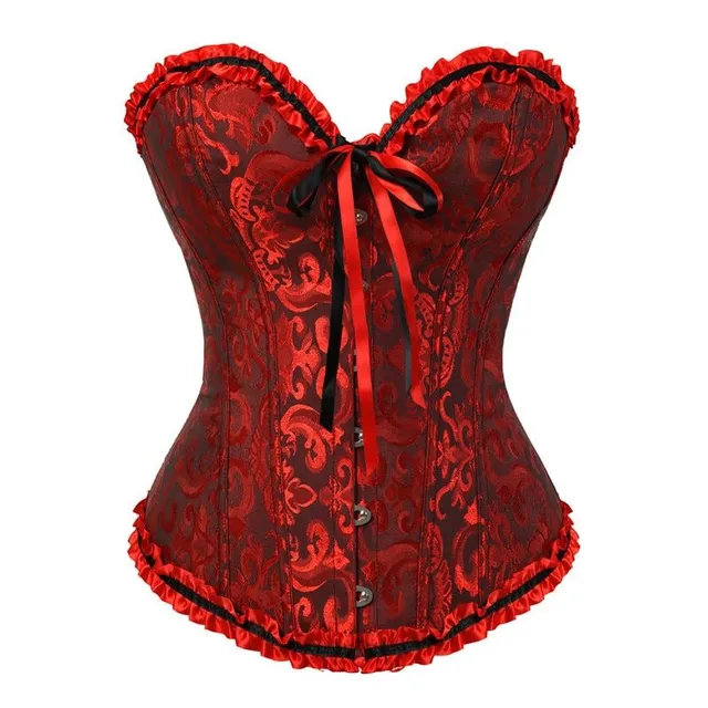 Doamnelor sexy dantelă corset în culori diferite 819redblack S